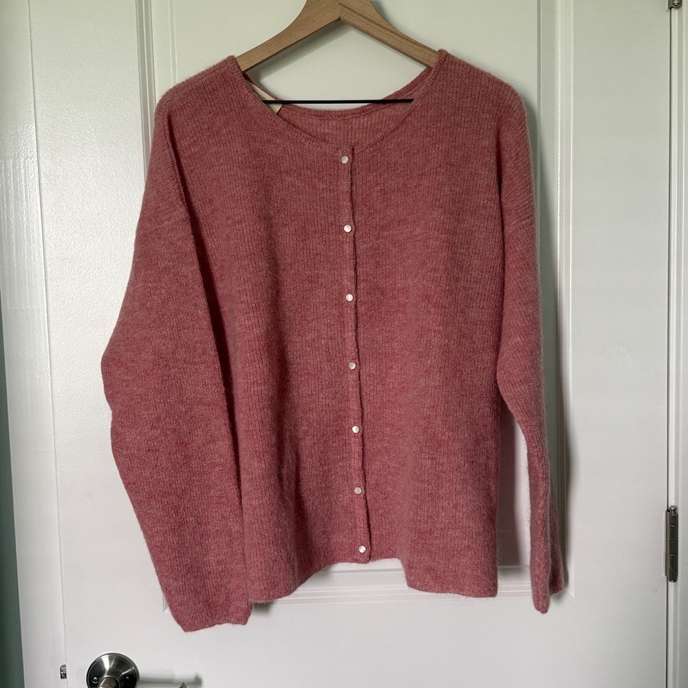 Sezane Gaspard Cardigan Rosewood - Size XXL